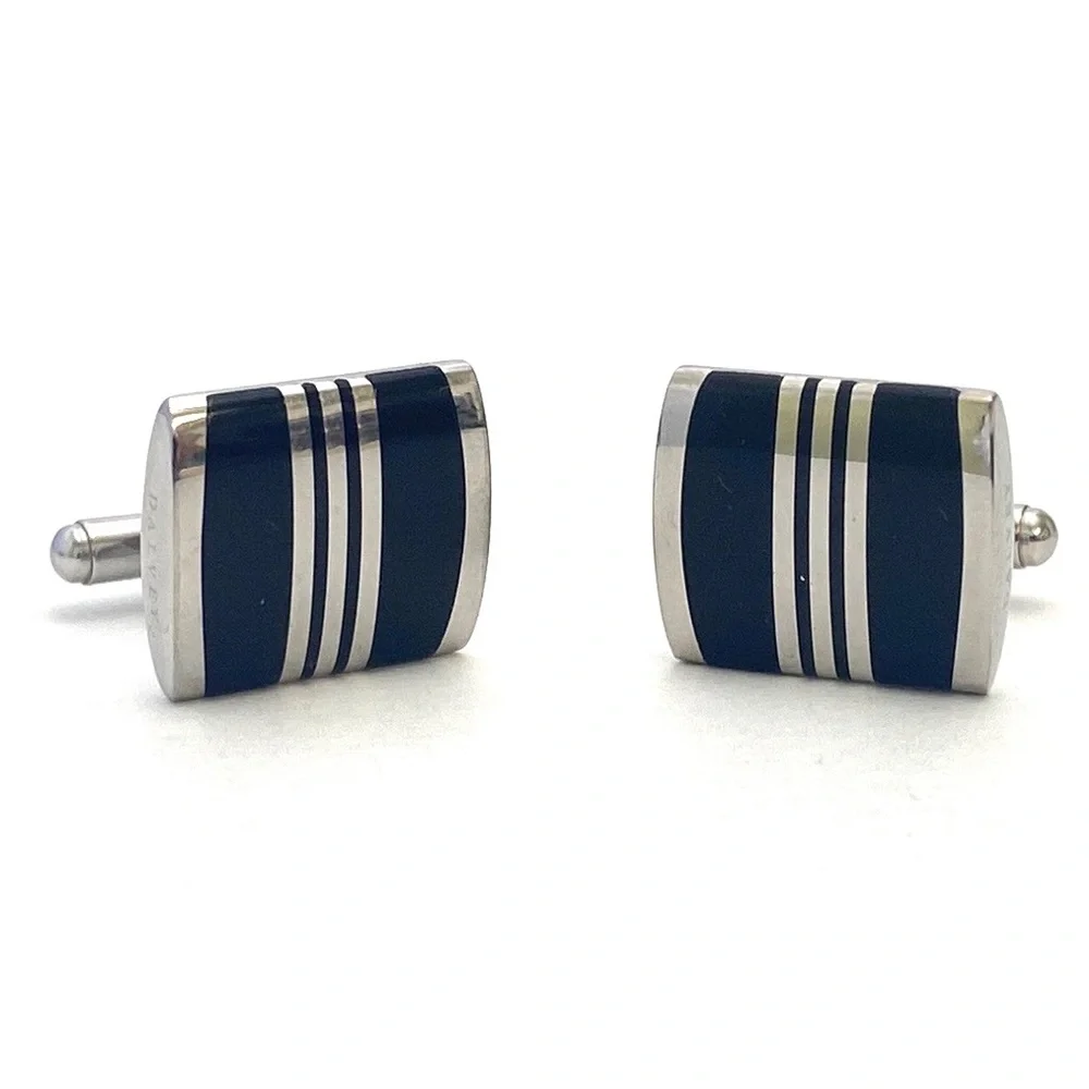 Dalvey Men's Admiralty Hematite/Silver Cufflinks